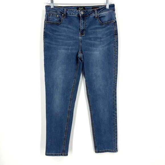 Earl Jean Women's Plus Size 16 Blue Skinny Ankle Jeans - Picture 1 of 5